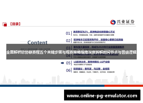 全面解析欧协联赛程五个关键步骤与观赛策略指南深度拆解时间节点与晋级逻辑 全面解析欧协联赛程五个关键步骤与观赛策略指南深度拆解时间节点与晋级逻辑